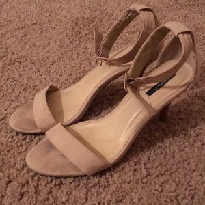 Forever 21 Strappy Nude Heels